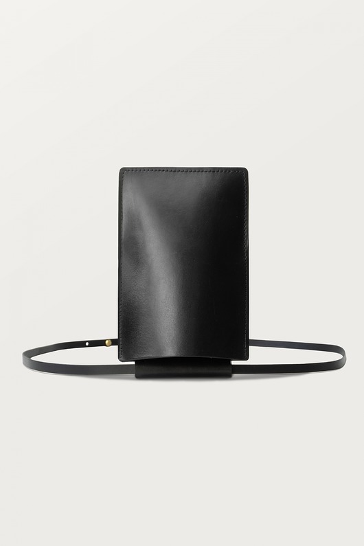 etui na telefon PHONE SLING CASE black natural leather / ETUI na telefon i kartę