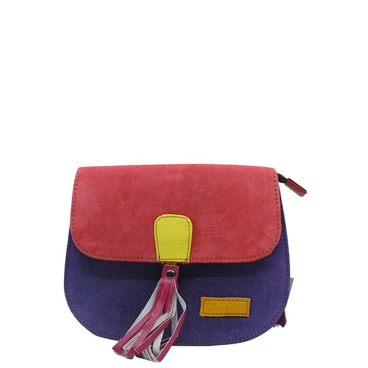 torby na ramię Torebka listonoszka zamszowa damska regulowany pasek kolorowa OLIVKA