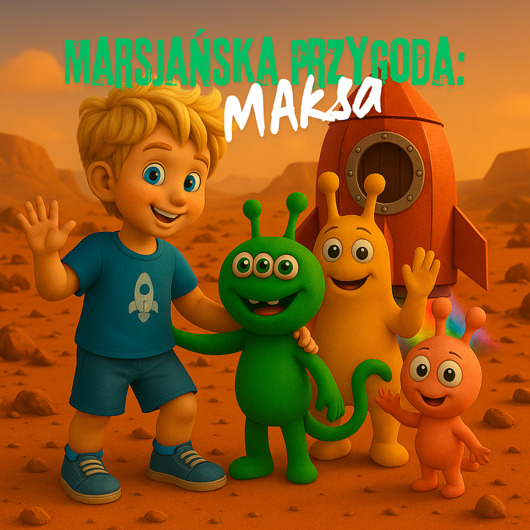 książeczki dla dzieci "Marsjańska Przygoda" książeczka personalizowana