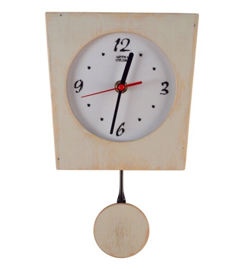 Zegar waHACZEK biały Clock Wood Studio