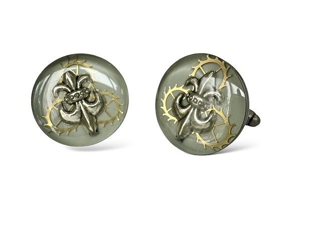 spinki do mankietów SPINKI - Lilia (golden) II