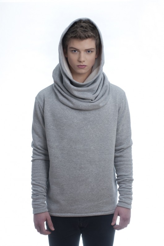 Bluza z kominem Enki-szara HebeQuss