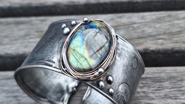 bransoletki wire wrapping Kolorowo - bransoletka regulowana