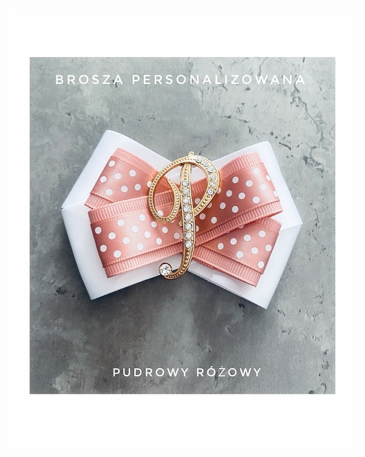 broszki Brosza Personalizowana ze złotą Literką  P