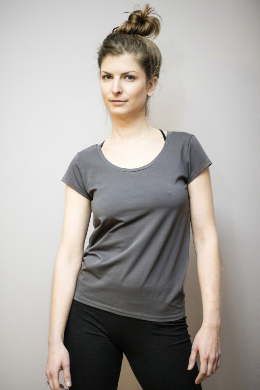 t-shirt grafit/ z organicznej bawełny SISS