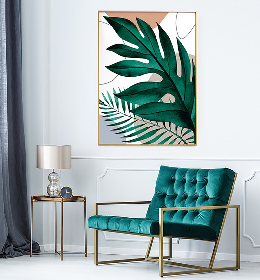 Plakat Roślinnie boho liście HOG STUDIO
