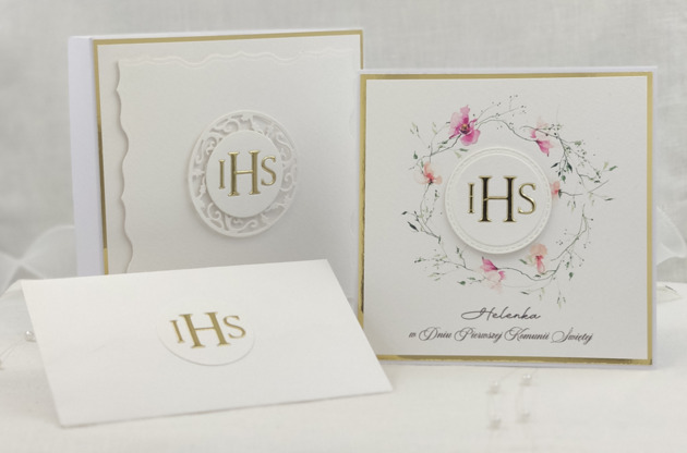 kartki na komunię Kartka na komunię z pudełkiem i kopertą, 59