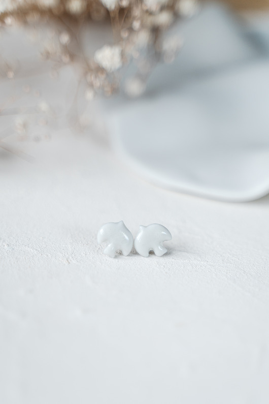 kolczyki ceramiczne Kolczyki porcelanowe DOVE