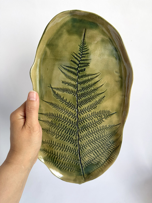 patery i talerze Patera z kolekcji FERN, patera natura, paproć