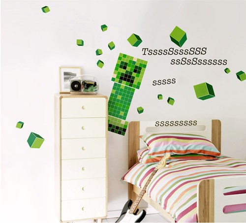 Naklejki na ścianę _Minecraft_Creeper XXXXXXOnly Stickers