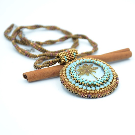 naszyjniki - inne Gold dragonfly