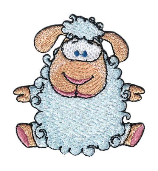 naszywki na ubrania Naszywka naprasowanka OWCA OWIECZKA termo haft dla dzieci 6,5x7cm