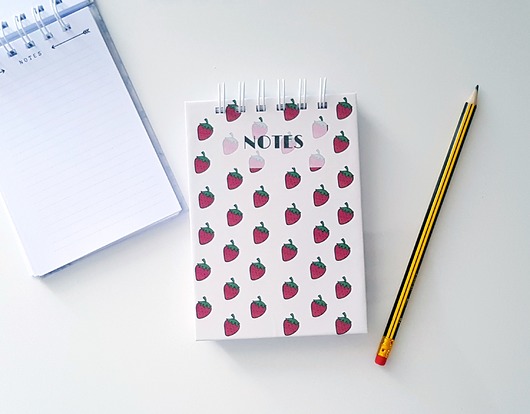 Notes truskawki Kalendarnik