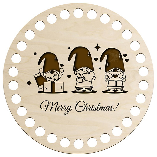 dekoracje świąteczne Spód Baza ze Sklejki do Szydełkowania Koszyczka na Święta Dno Okrąg 15cm