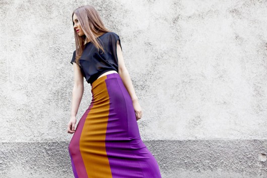 Stripe Maxi Skirt Lets Funky