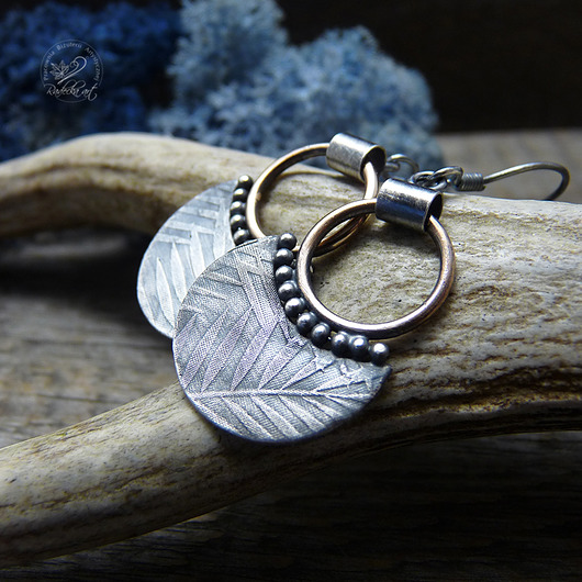 Kolczyki srebrne Bamboo Earrings Radecka art
