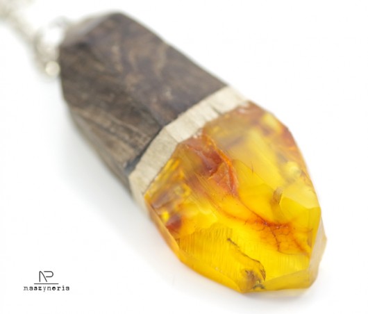 Wood&Amber Wisior Geometryczny Maszyneria
