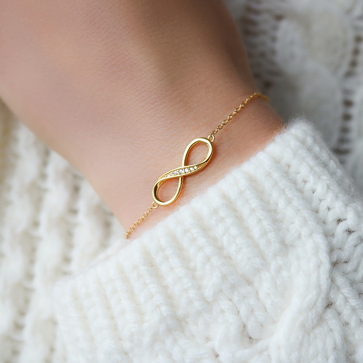 Bransoletka nieskończoność,cyrkonie srebro925 Coccola JEWELLERY