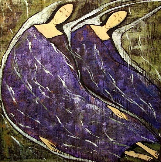 ANIOŁY  .......fiolety & zielenie cobalt