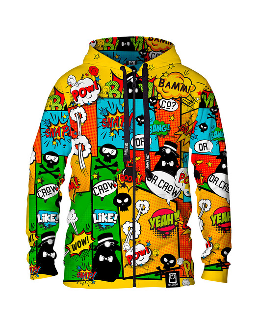 bluzy męskie Męska Bluza Expres Zamek DR.CROW Komiks