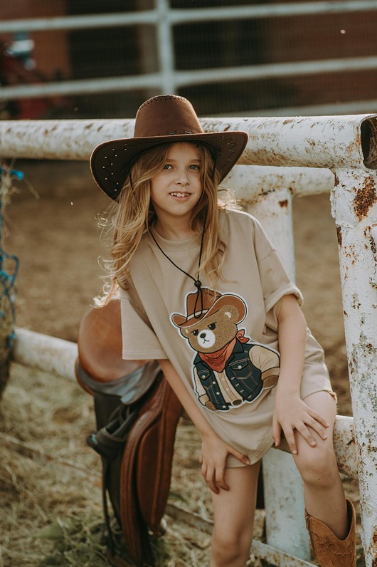 t-shirty dla chłopców T-shirt oversize Kowboj Teddy