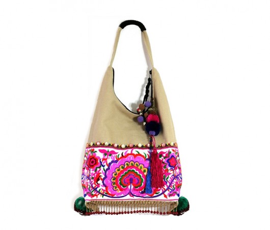 Haftowana torba Boho Flowers Downy Bright Boho old