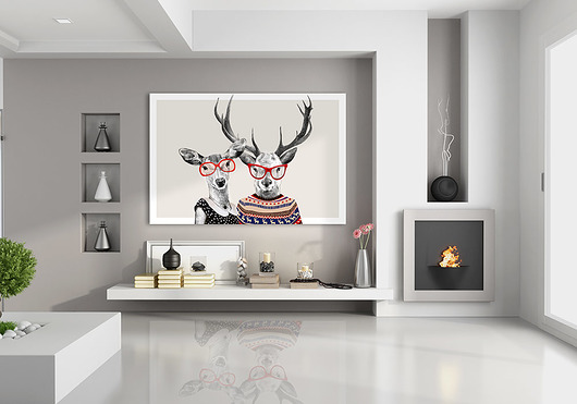 OBRAZ NA PŁÓTNIE -  120x80cm LOVE  LUdesign gallery