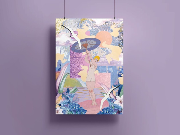 grafiki i ilustracje Plakat - kolaż - Summer Time - A4