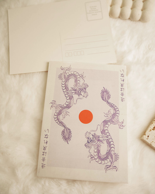 grafiki i ilustracje Pocztówka Ilustracja Smoki