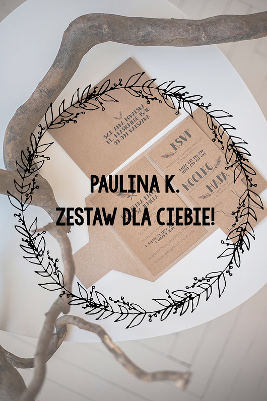 PAULINA K! Zestaw RUSTIC FEATHER BOHO Papel
