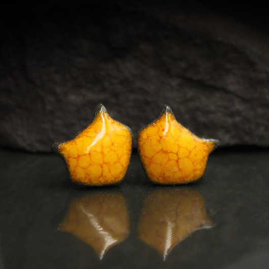 kolczyki ceramiczne Lisy/stal chirurgiczna