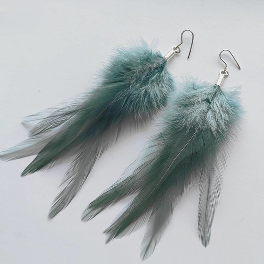 kolczyki z piórami PIÓRKO kolczyki