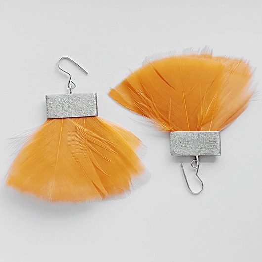 kolczyki z piórami PIÓRKO kolczyki