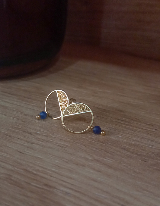 kolczyki pozłacane Kolczyki pozłacane Lapis Lazuli
