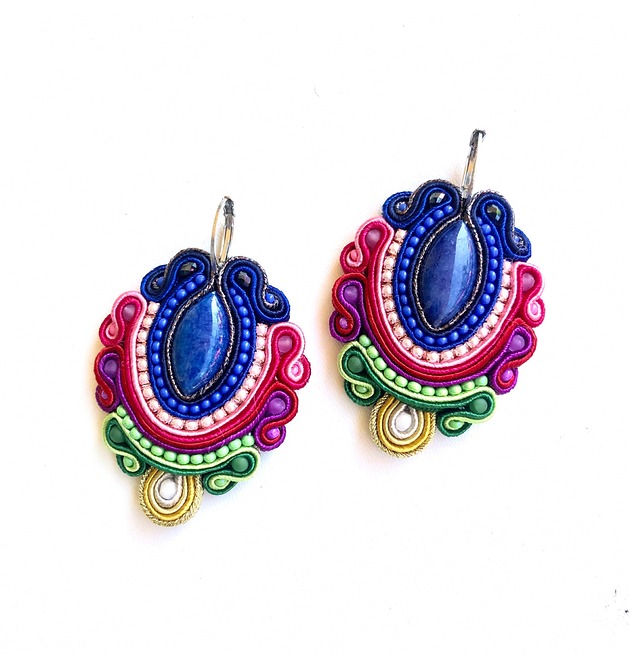 kolczyki soutache Sutaszowe kolczyki SAL