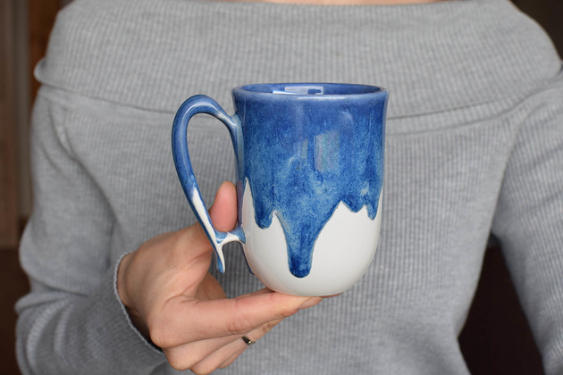 Kubek ceramiczny z polewą Jeans 300ml Ceramika Ciepliki