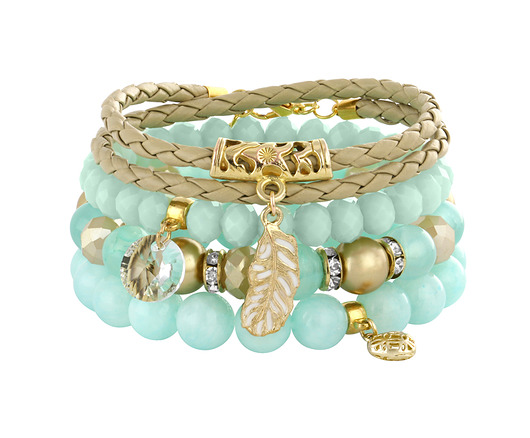 Indian feather - mint & beige Lavoga