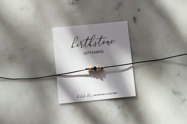 bransoletki na sznurku WRZESIEŃ - SEPTEMBER Birthstone Bracelet