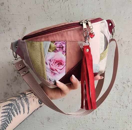 saszetka nerka Nerka XXL unikat spring tones