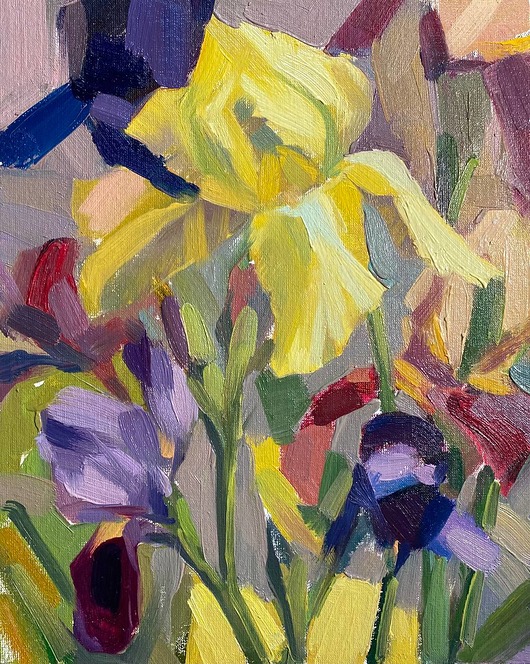 obrazy "Irysy" 24*30 cm/malarstwo olejne