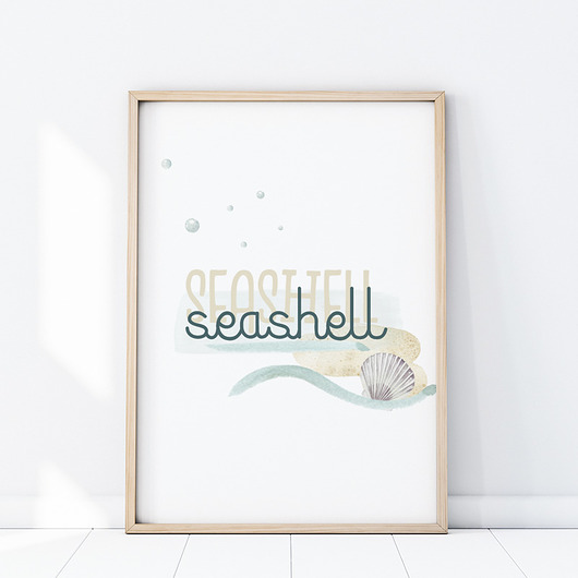 obrazy i plakaty do pokoju dziecięcego Plakat Seashells P395