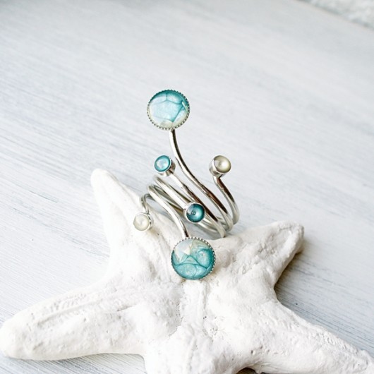 Blue double  ring Studio Ladybird