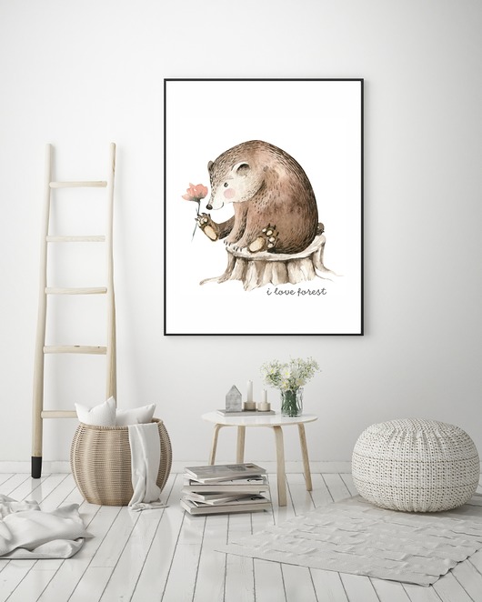 plakaty Plakat. Leśne przygody, miś