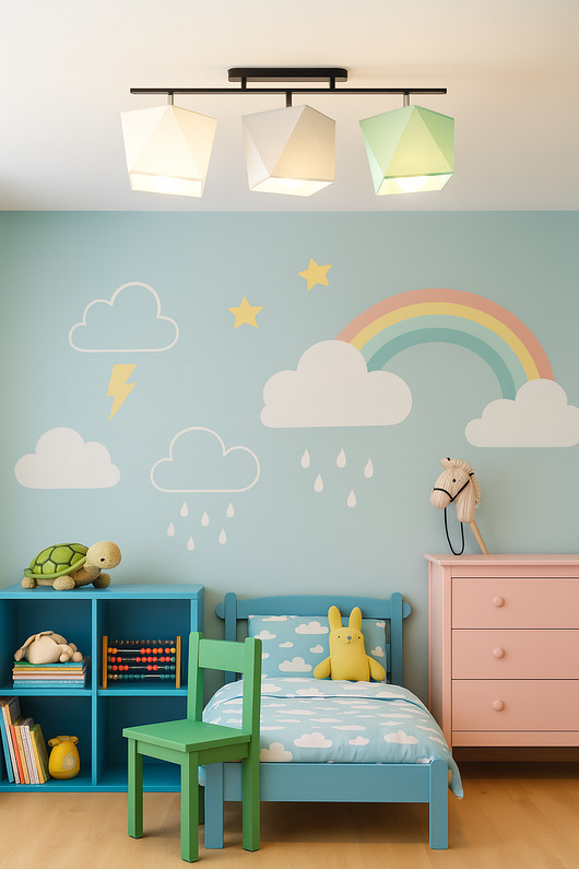 lampy do pokoju dziecka Dziecięca lampa sufitowa 3 punktowa regulowana DETROIT KIDS