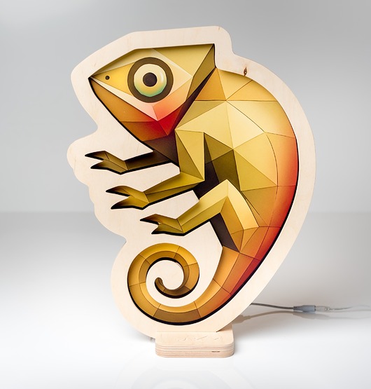 lampy do pokoju dziecka Lampka nocna  Unky - Kameleon