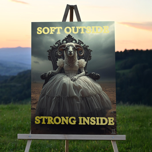 obrazy Pozłacany obraz - OWCA