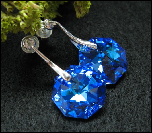 LUXURY- kryształ Swarovski Octagon Saphire Little Dreamer