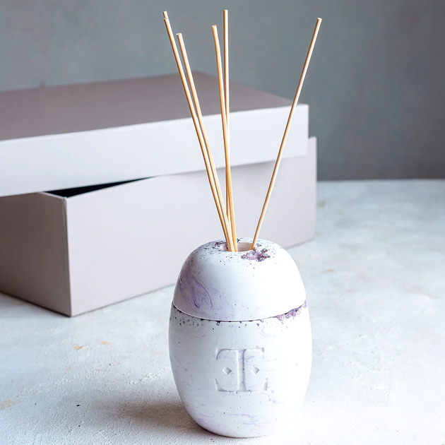 świeczniki i świece Dyfuzor w zestawie z patyczkami Lavender Reed