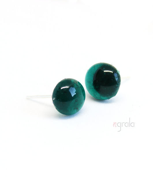 Kolczyki Dark Green Drop Natalia Grala