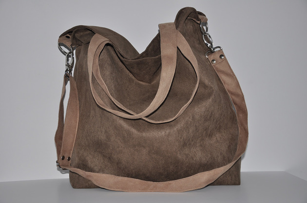 torby XXL Torba hobo XXl - brąz, beż